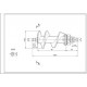 Шнек (з ущільнювачем) для м'ясорубки Moulinex MS-651184