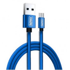 Кабель micro USB 1 м Fabric синій Remax RC-091m