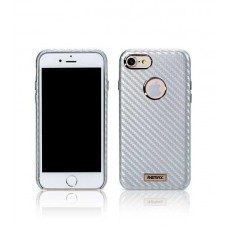 Силіконовий чохол Carbon для iPhone 7 срібло Remax 700501