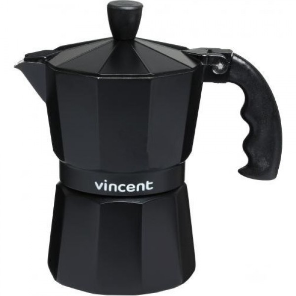 Гейзерна алюмінієва кавоварка на 3 чашки Vincent VC-1366-300