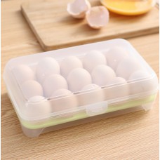 Контейнер-органайзер для зберігання яєць на 15 осередків 14405 15х24 см салатовий