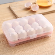 Контейнер-органайзер для зберігання яєць на 15 осередків 14406 15х24 см рожевий