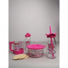 Набір дитячого посуду Vittora Boby VT-712010-P 4 предмети рожевый