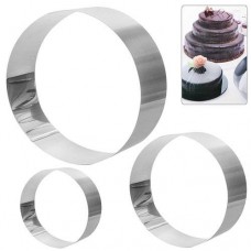 Набір кілець для десерту Stenson R-88899 3 предмети сріблястий