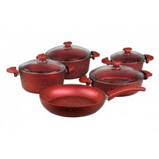 Набір посуду OMS 3002-01-02-Red 9 предметів червоний