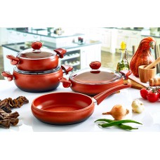 Набір посуду OMS 3017-Red 7 предметів