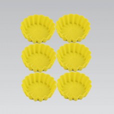 Набір силіконових форм для випічки Maestro MR-1176-yellow 6 предметів 8 см жовтий