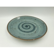 Тарілка десертна TULU spiral-grey-blu-20 20 см сіра