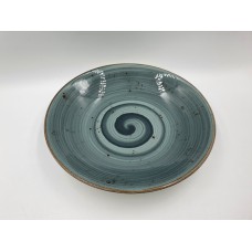 Тарілка супова TULU spiral-grey-blu-21 21 см сіра