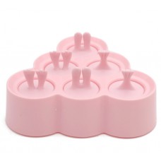 Форма для морозива трикутна силіконова 8257 рожева
