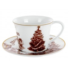 Чашка з блюдцем Lefard Merry Christmas 924-744 250 мл 2 предмети