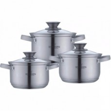 Набір кухонного посуду із нержавіючої сталі 6 предметів Bohmann BH-0516