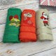 Набір махрових кухонних рушників Туреччина Nilteks Новий рік Санта Дід мороз бежевий 13811 30х50 см 3 шт