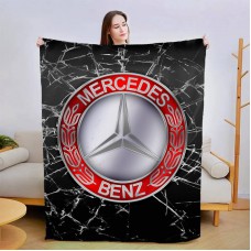 Плед 3D Mercedes-Benz RED 2963_B 13447 135х160 см