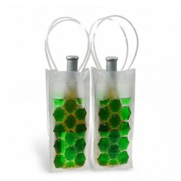 Сумка для охолодження пляшки 10801 10х25 см зелена
