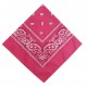 Бандана з візерунком Класик 10385 55х55 см яскраво-рожева