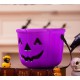 Декор на Хелловін Відро для цукерок Гарбуз Посмішка 13624 18х18х14 см фіолетове
