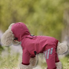 Дощовик-комбінезон для собак 11512 S рожевий