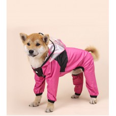 Комбінезон-дощовик для собак 11328 S рожевий