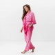 Комплект жіночий із плюшевого велюру штани та халат Рожевий леопард 3420_L 15965 L