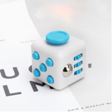 Кубик антистрес Fidget Cube 14128 3.5х3.5х4 см білий з блакитним