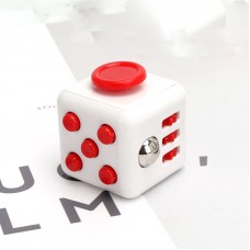 Кубик антистрес Fidget Cube 14132 3.5х3.5х4 см білий з червоним