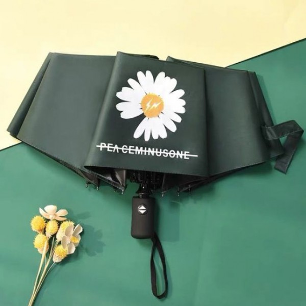 Міні-парасолька складана Ромашка зелена 7844 95 см