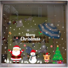 Набір новорічних наклейок на вікно New Year 2 13781 50х70 см 1 лист