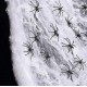 Паутина с пауками на Хэллоуин 13642 белая 200 г 30 пауков