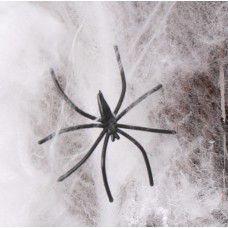 Павутина з павуками на Хеллоуїн 5218 біла 20 г 2 павука