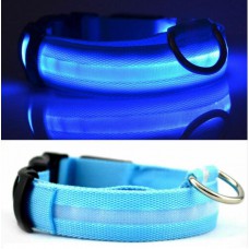 Ремінець регульований для собак світиться 9390 S блакитний