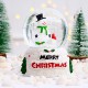 Куля новорічна декоративна з підсвіткою Сніговик 13989 10.5х7 см