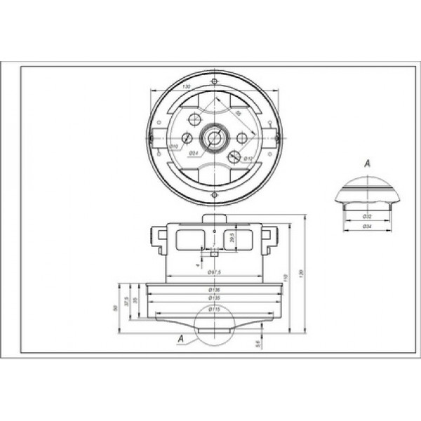 Двигун (мотор) для пилосоа Samsung VCM-M30AUAA DJ31-00125C 2400W