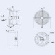 Осьовий вентилятор Weiguang YWF4E-350-S-102/34-G 220V 1380rpm 2270 м3/год