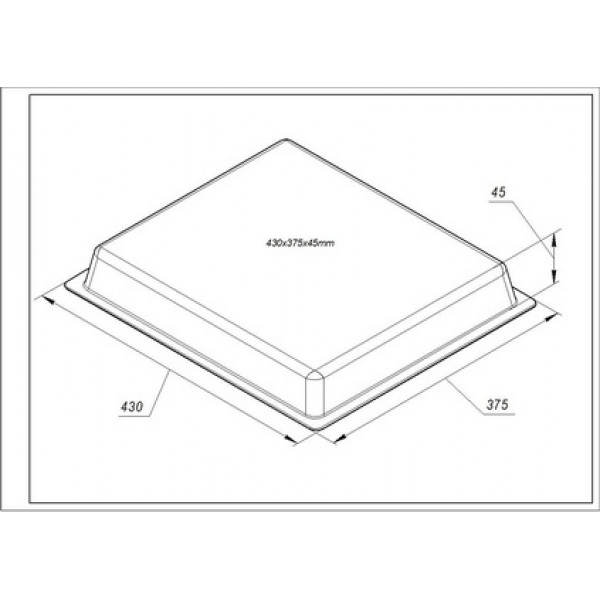 Hansa 9045756 Деко емальоване (глибоке) 430x375x45mm для духовки