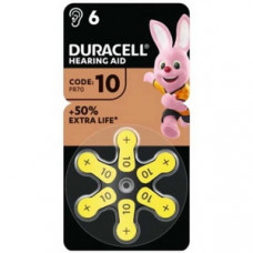 Батарейка Duracell Hearing Aid 10 (PR70) 1.45V блістер 6 шт.