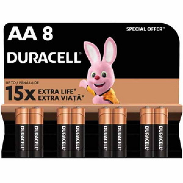 Батарейка Duracell AA (LR6/MX1500) 1.5V блістер 8 шт.