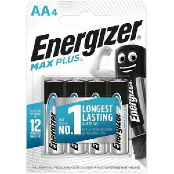 Батарейка Energizer AA (AA-LR6) Max Plus Alkaline 1.5V блістер 4 шт.