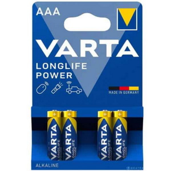 Батарейка Varta AAA (LR03/MN2400) Longlife Power Alkaline 1.5V блістер 4 шт.