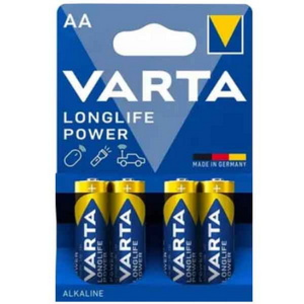 Батарейка Varta AA (LR6/MN1500) Longlife Power Alkaline 1.5V блістер 4 шт.