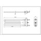 Тен для пральної машини Whirlpool 481010645279 TPD 245-SG-2050 Thermowatt L=245mm 2050W