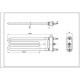 Тен для пральної машини Ariston C00066284 TP 190-SG-1800 Thermowatt L=190mm 1800W