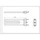 Тен для пральної машини Indesit/Ariston C00094715 TPO 165-SG-1700 Kawai L=165mm 1700W