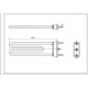Тен для пральної машини Ariston C00255452 TPO 170-SG-1700 Thermowatt L=170mm 1700W