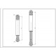 Амортизатор бака для пральної машини Ardo 50015400 Ansa 250N L=195-265mm D отворів=10mm