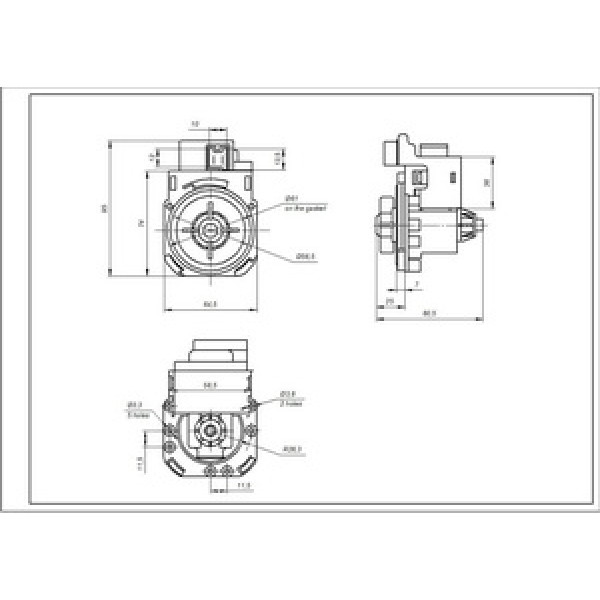 Помпа 30Вт PMP522UN B20-6AZC Hanyu для пральної машини Indesit C00266228