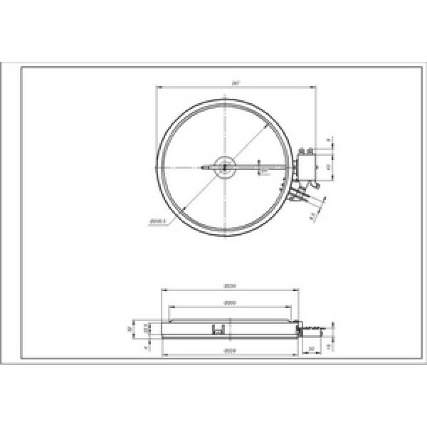 Конфорка 2200/750W для склокерамічної поверхні Electrolux 140057321014