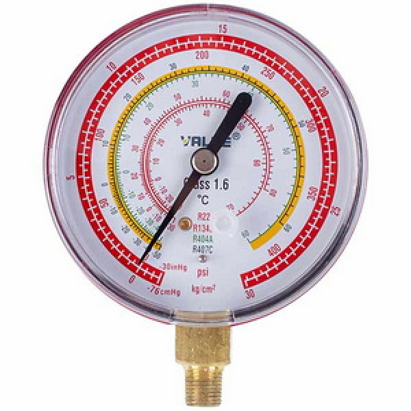 Манометр високого тиску CH VALUE (D корпусу = 80mm, R404 R22 R407 R134)