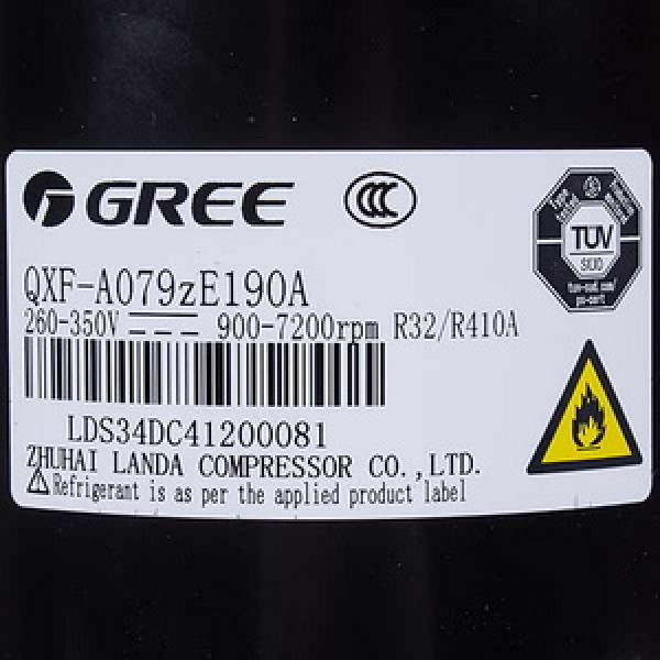 Компресор інвер. 9" QXF-A079zE190A R410A/R32 260-350V GREE Cooper&Hunter (C&H) 009001060050
