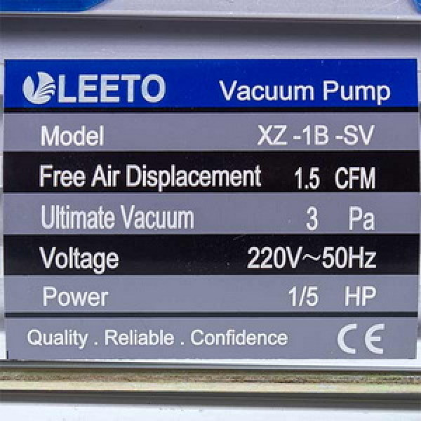 Вакуумний насос з манометром для кондиціонера LEETO XZ-1B-SV (1 ступ. 42 л/хв.)
